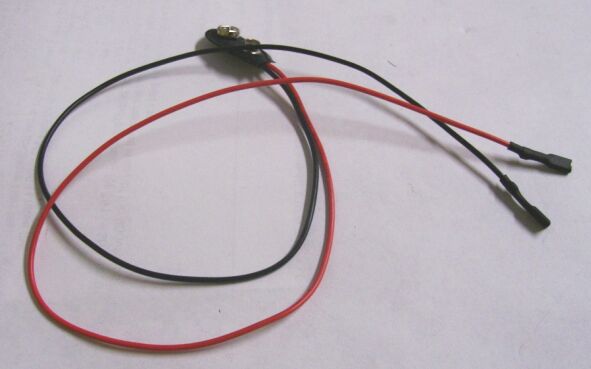 Fifteen inch Long Nine Volt Battery Clips