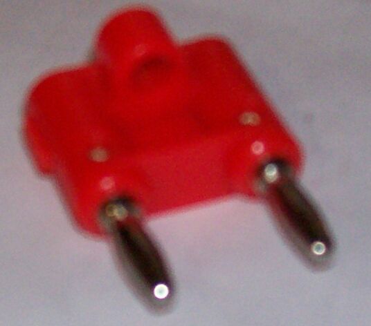 Male and Female Dual Plastic Plug in Red Color