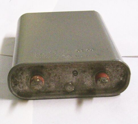 Oil based Capacitor on a White Background Fifteen