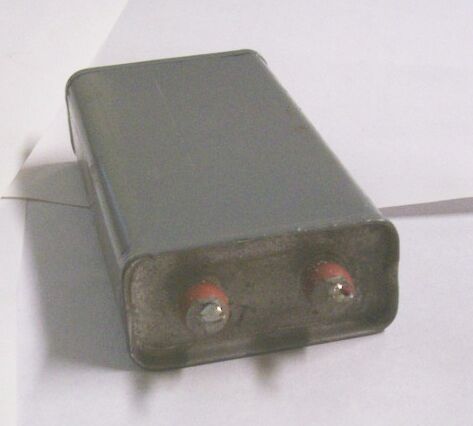 Oil based Capacitor on a White Background Fourteen