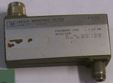 Hewlett Packard 8432A Bandpass Filter 4 6GC Passband