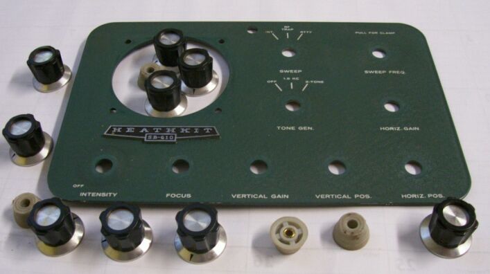 Heath Kit SB 610 Front Panel in Black Color