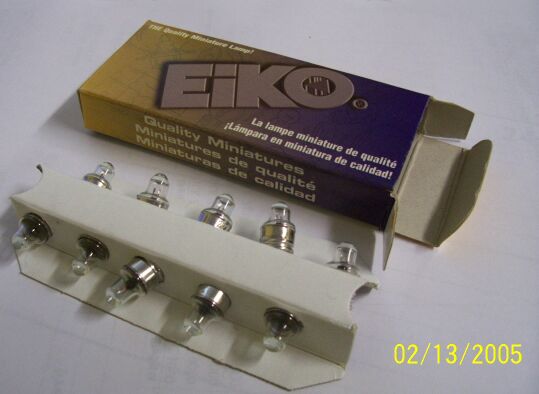 2.2V Miniature Lamps From Eiko on a WHite Background