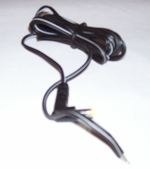 Black power cable with long wires