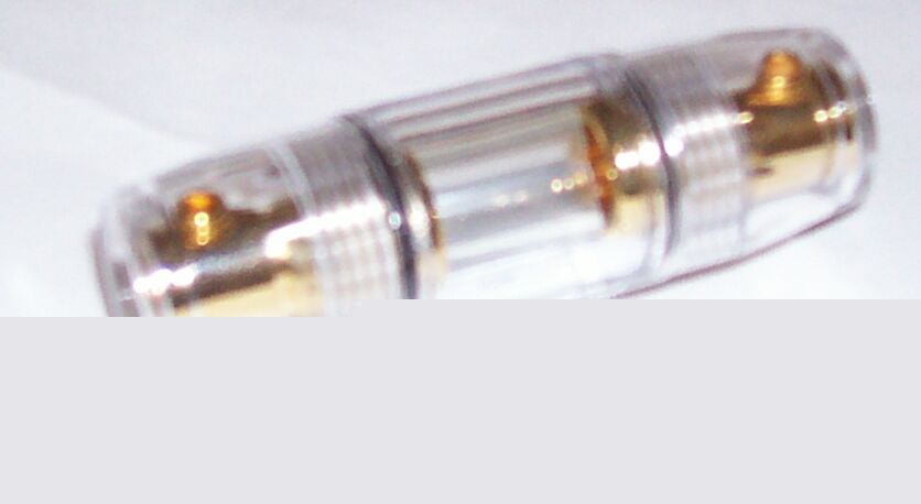 Inline ACU Fuse Holder on a White Surface