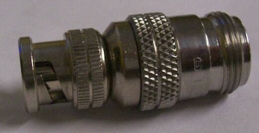 Closeup shot of cylindrical shaped male crimp adaptor