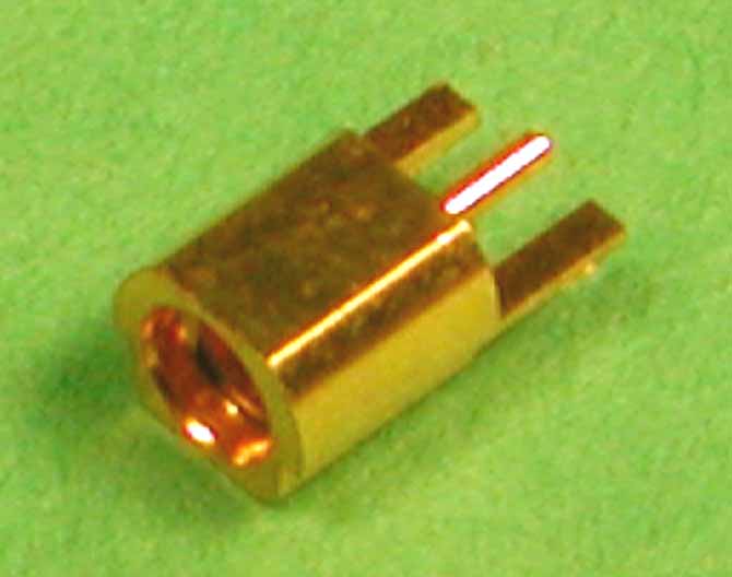 MMCX FEMALE EDGE MOUNT in gold color