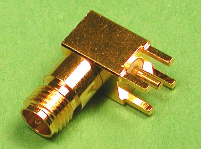 SMAF PCB MOUNT RIGHT ANGLE in gold color