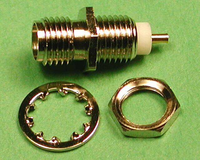 SMA Female Bulkhead One Hole Front Mount Solder