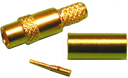 MMCX MALE RG 174, 188, 316 LMR100A Crimp in gold