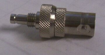 MOT PHONE PLUG TO BNCF in stainless steel