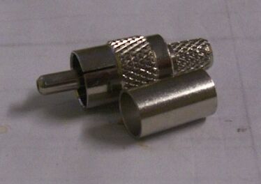 RCA Male RG 59 Crimp in Metallic Material